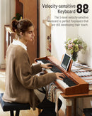 Donner DEP-1S 88 Key Velocity-Sensitive DIgital Piano With Stand Wooden Style Piano