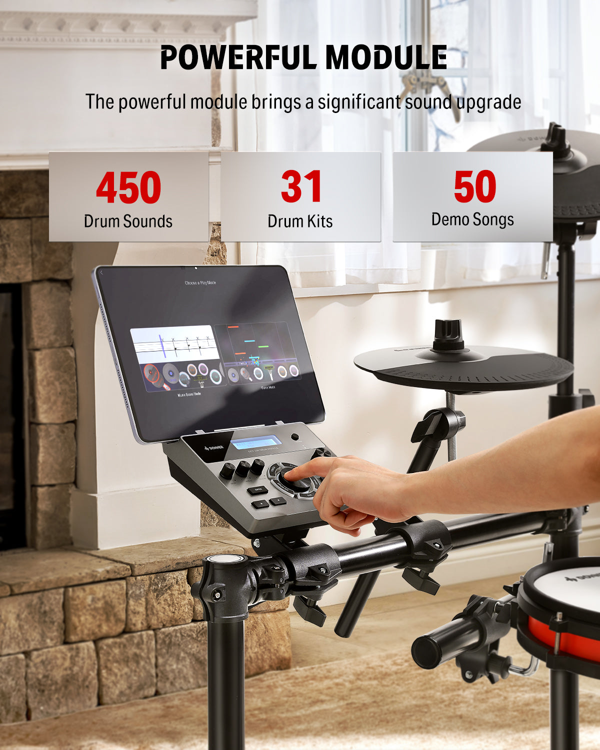 Donner DED-200X Electronic Kit-DED 200X Update##-DED 200X Update +Music Stand##