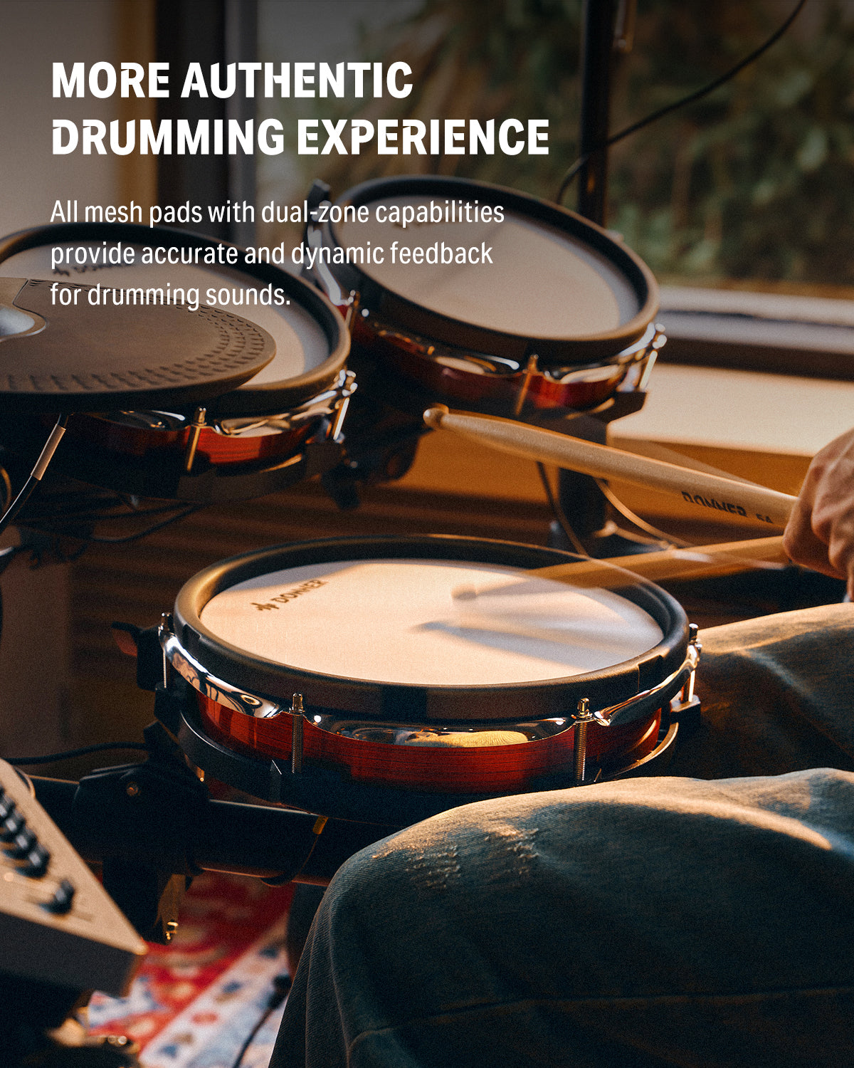 Donner DED-300X 5 Drums 4 Cymbals Electronic Drum Set