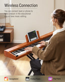Donner DEP-1S 88 Key Velocity-Sensitive DIgital Piano With Stand Wooden Style Piano
