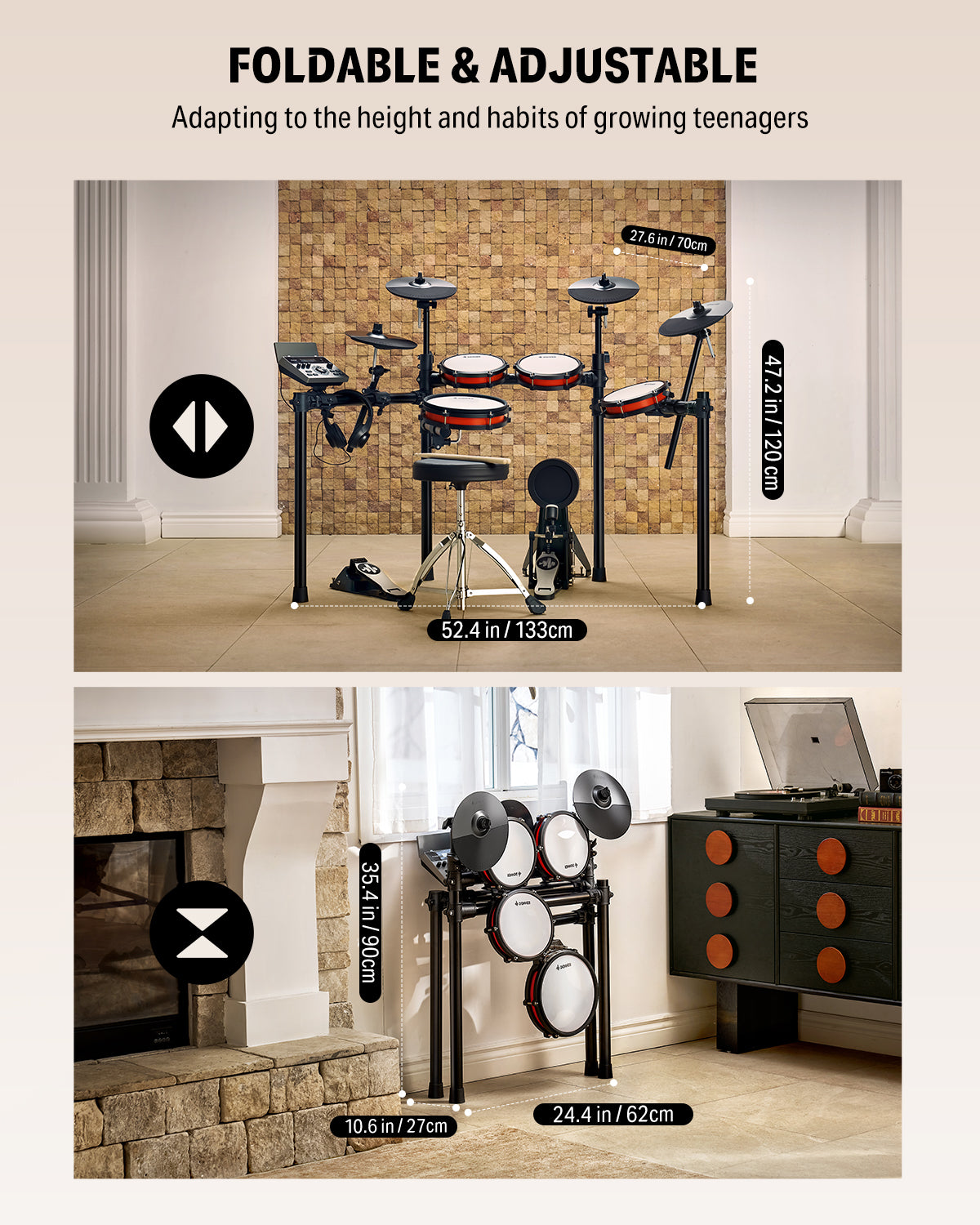 Donner DED-200X Electronic Kit-DED 200X Update##-DED 200X Update +Music Stand##