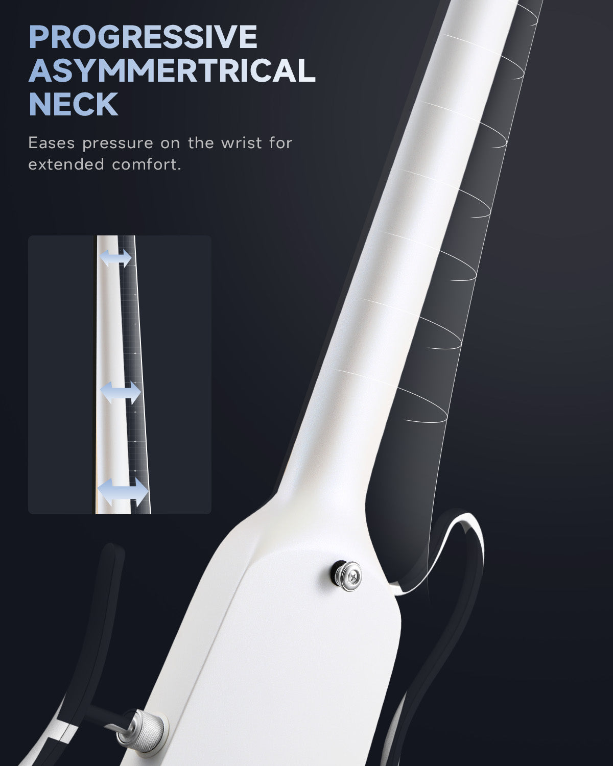 Donner HUSH™ X Electric Guitar-White##