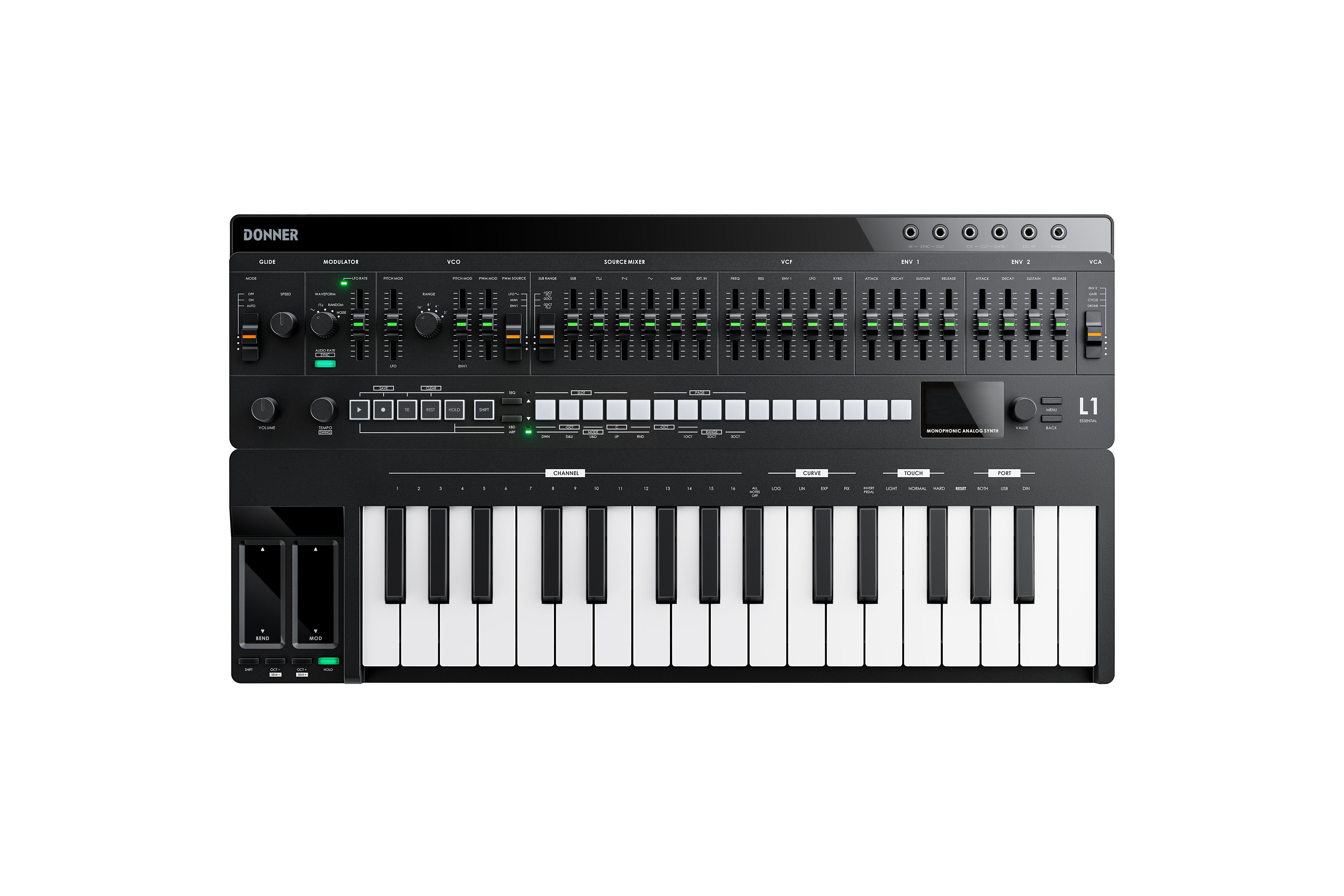Donner Essential L1 Synthesizer + KB-32M Keyboard