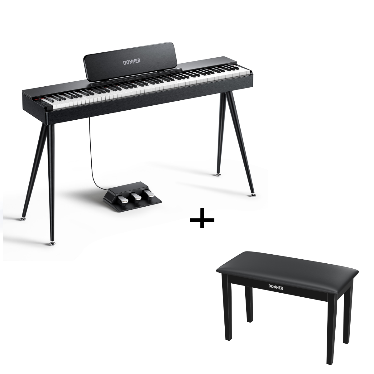 Donner OURA™ S100 88-Key Graded Hammer Action Weighted Digital Piano-Black##