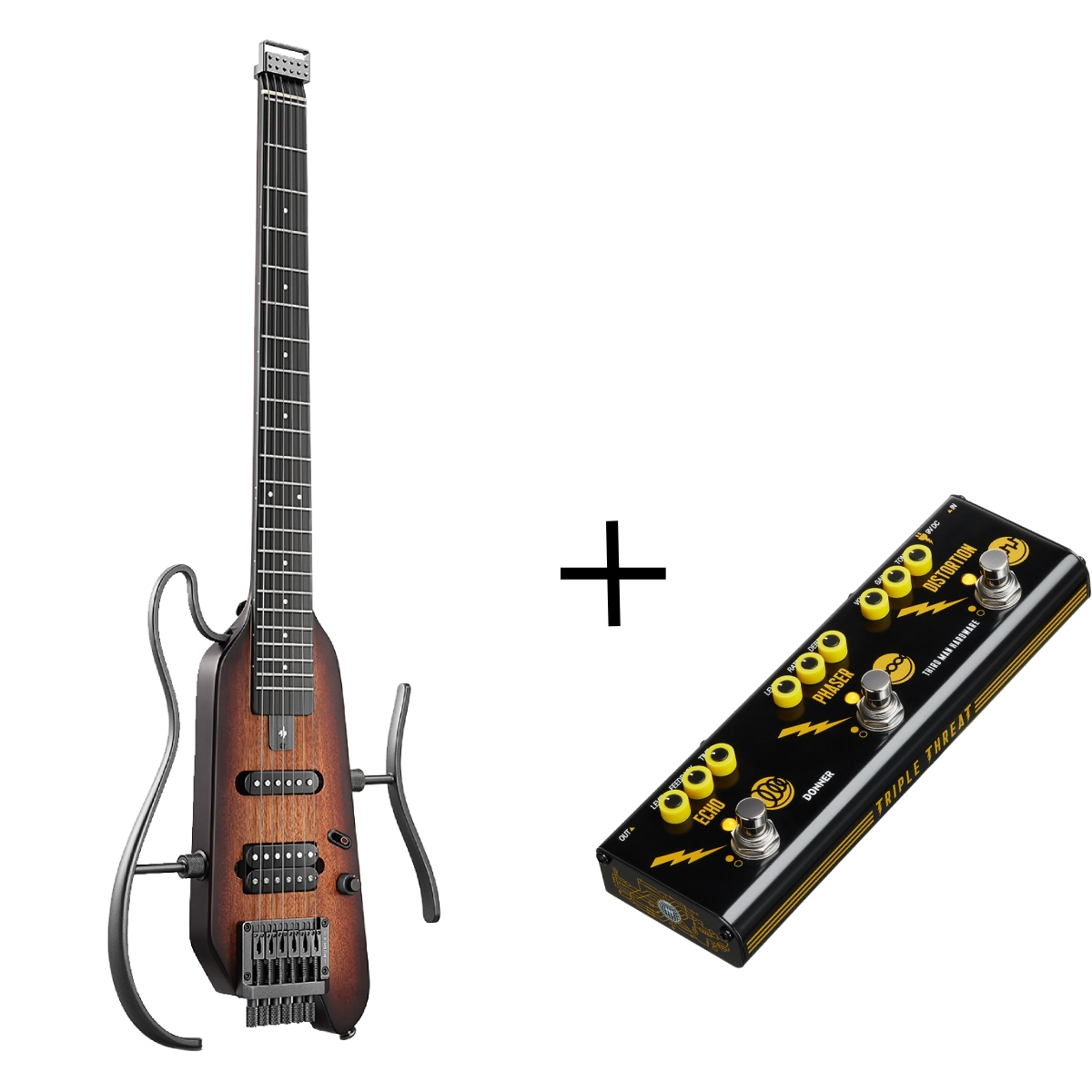 【OPEN BOX】Donner HUSH X Electric Travel Guitar