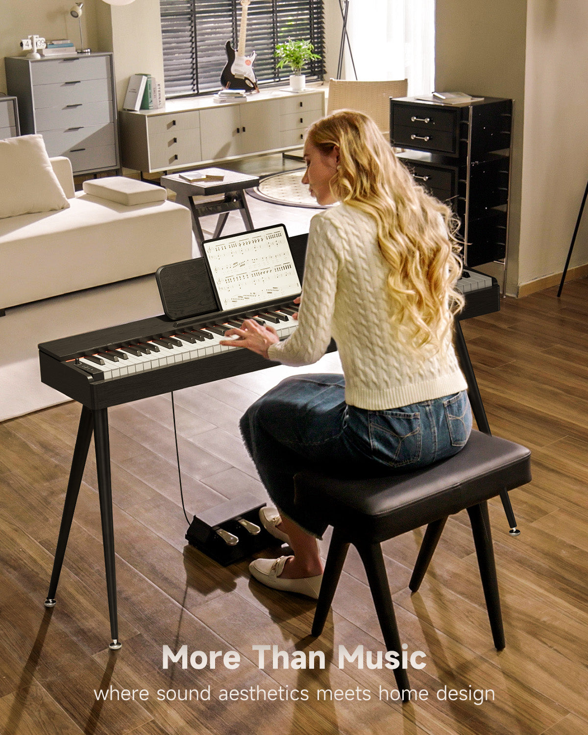 Donner OURA™ S100 88-Key Graded Hammer Action Weighted Digital Piano-Black##