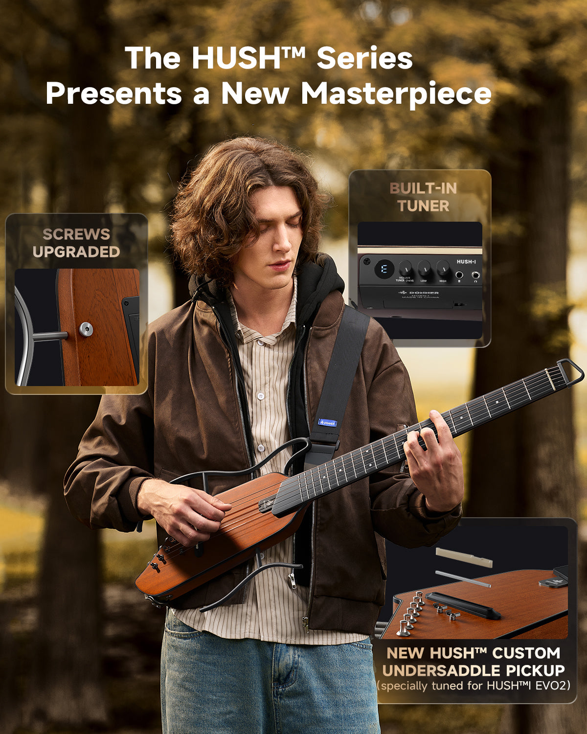 Donner HUSH™ I EVO2 Guitar-Natural##