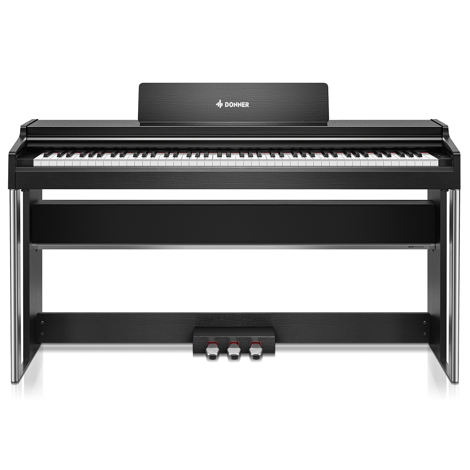 Donner DDP-200 PRO 88 Key Progressive Graded Hammer-Action Weighted Upright Digital Piano-Black##