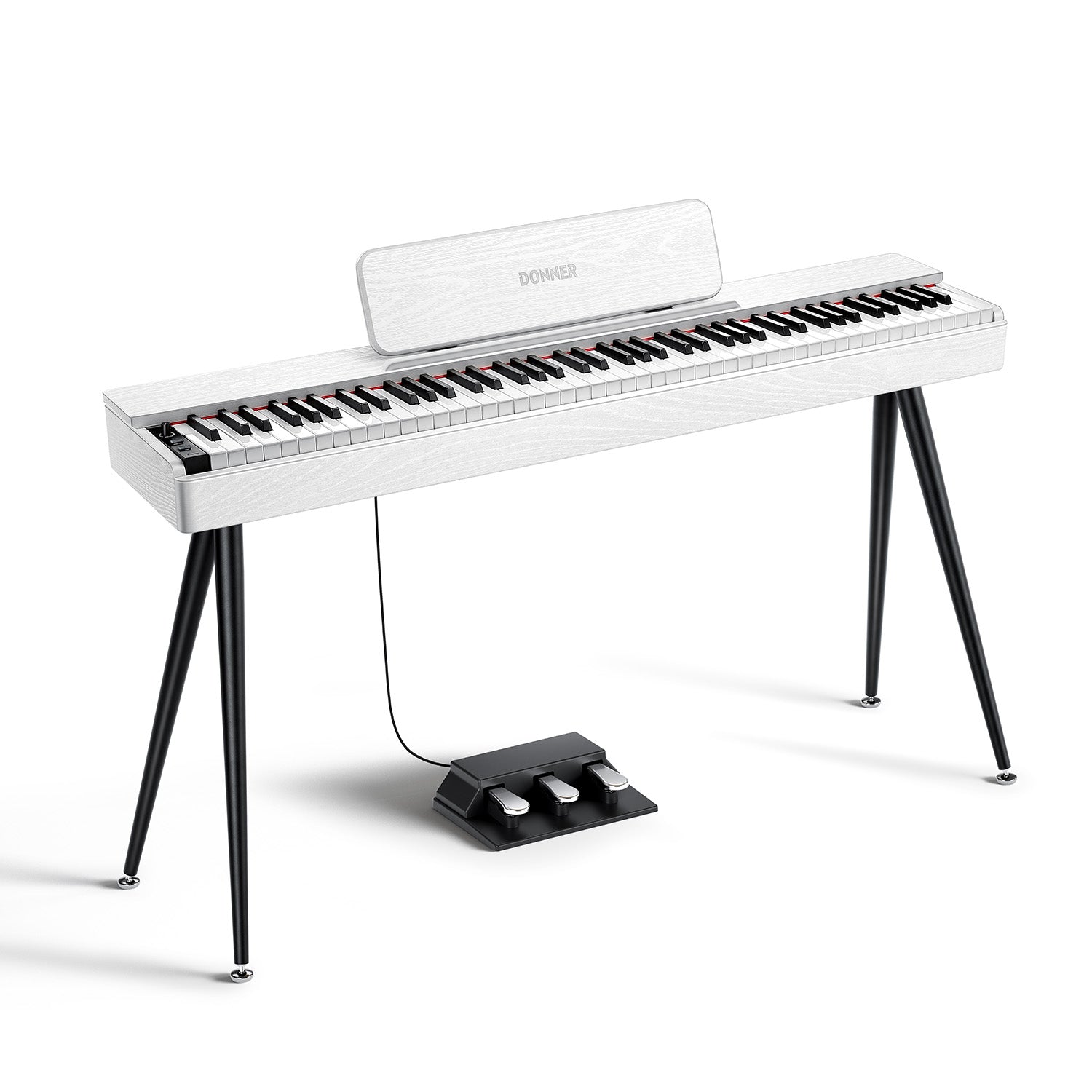 Donner OURA™ S100 88-Key Graded Hammer Action Weighted Digital Piano-White##