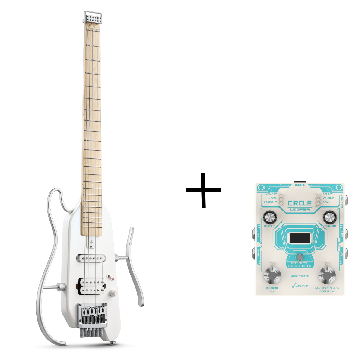【OPEN BOX】Donner HUSH X Electric Travel Guitar