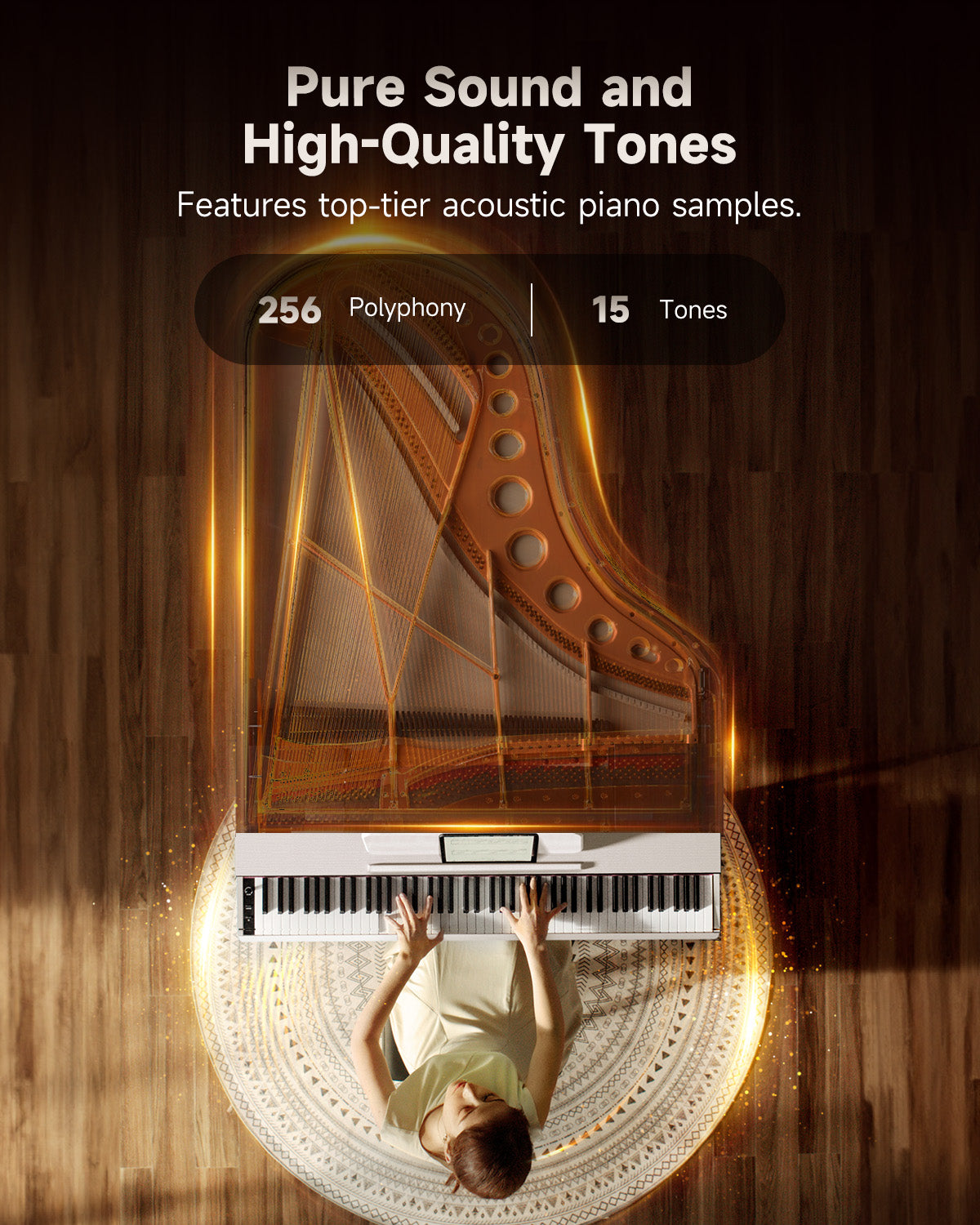 Donner OURA™ S100 88-Key Graded Hammer Action Weighted Digital Piano-White##