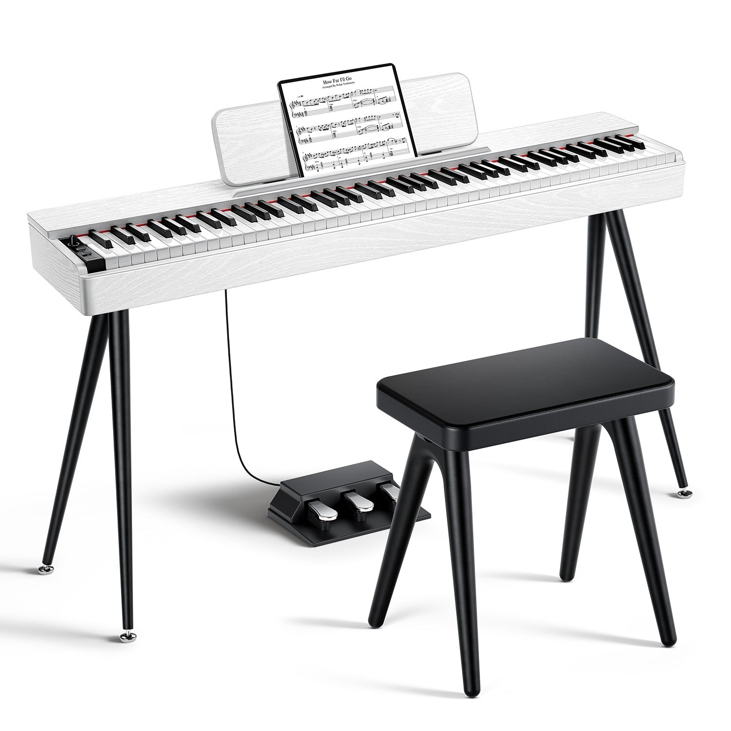 Donner OURA™ S100 88-Key Graded Hammer Action Weighted Digital Piano-White##