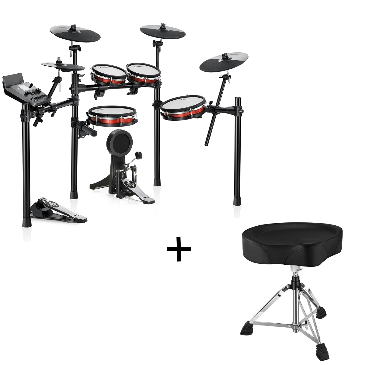 Donner DED-300X 5 Drums 4 Cymbals Electronic Drum Set