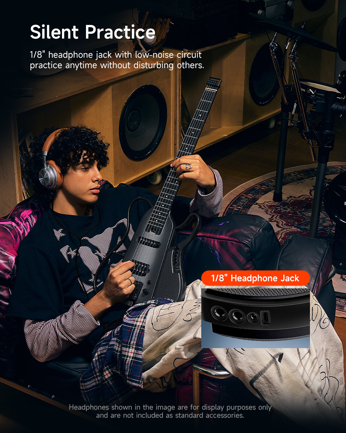 DONNER HUSH™ X Live Guitar-Black##