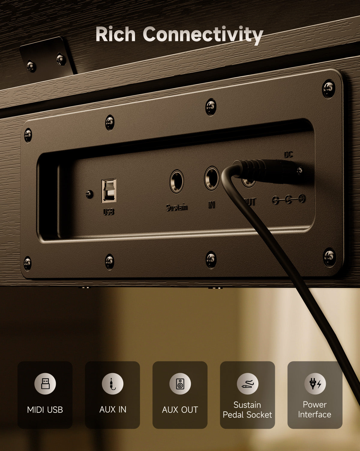 Donner OURA™ S100 88-Key Graded Hammer Action Weighted Digital Piano-Black##