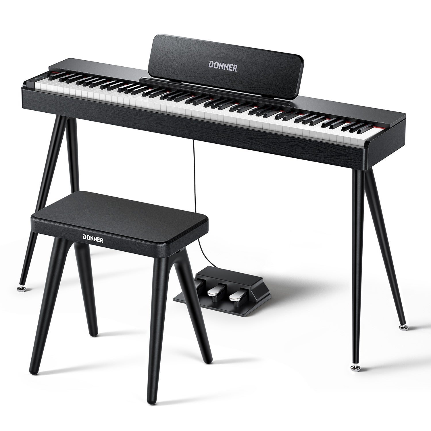 Donner OURA™ S100 88-Key Graded Hammer Action Weighted Digital Piano-Black##