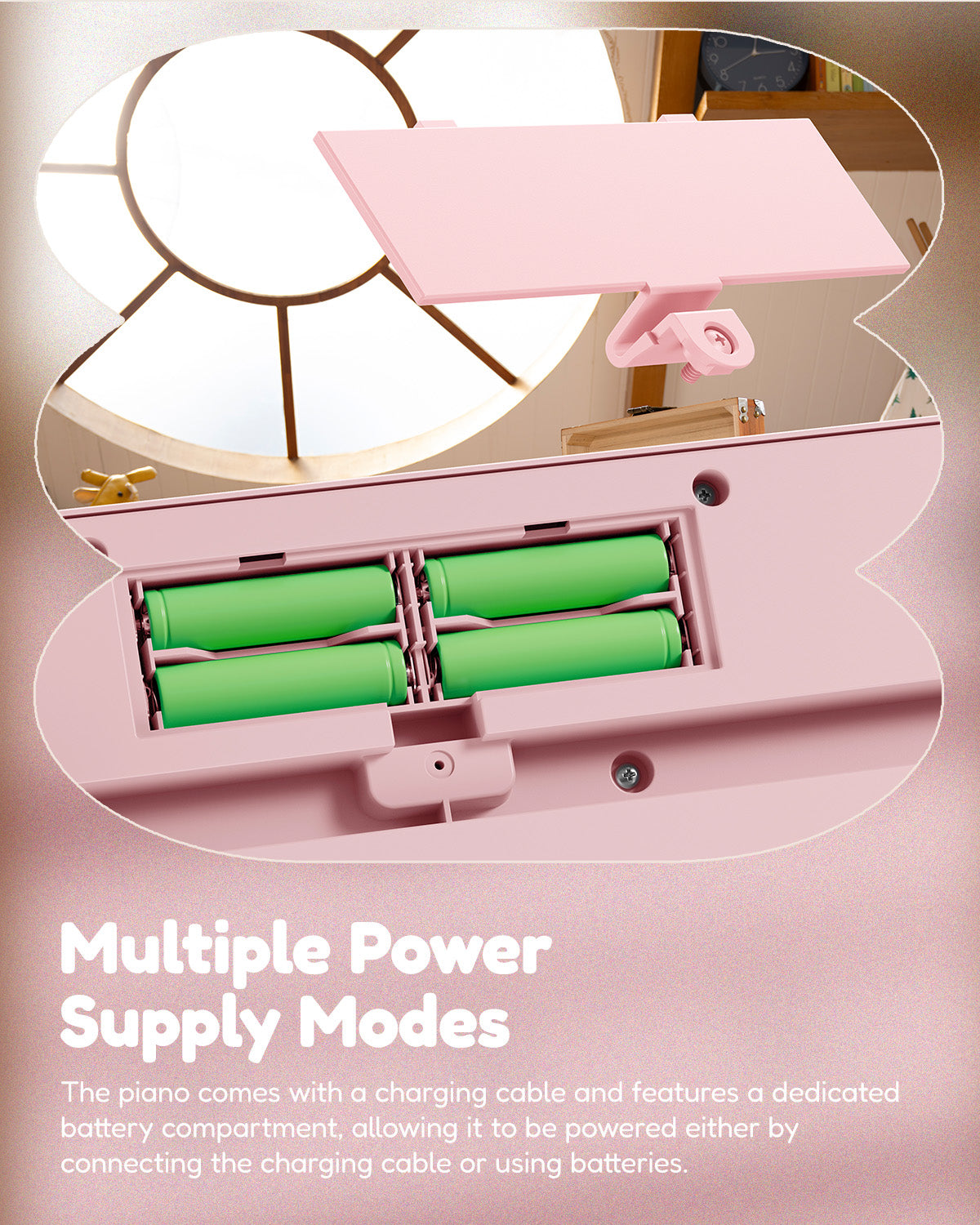 Eastar KIDO V-10 32 Keys Mini Digital Keyboard-Light Pink##