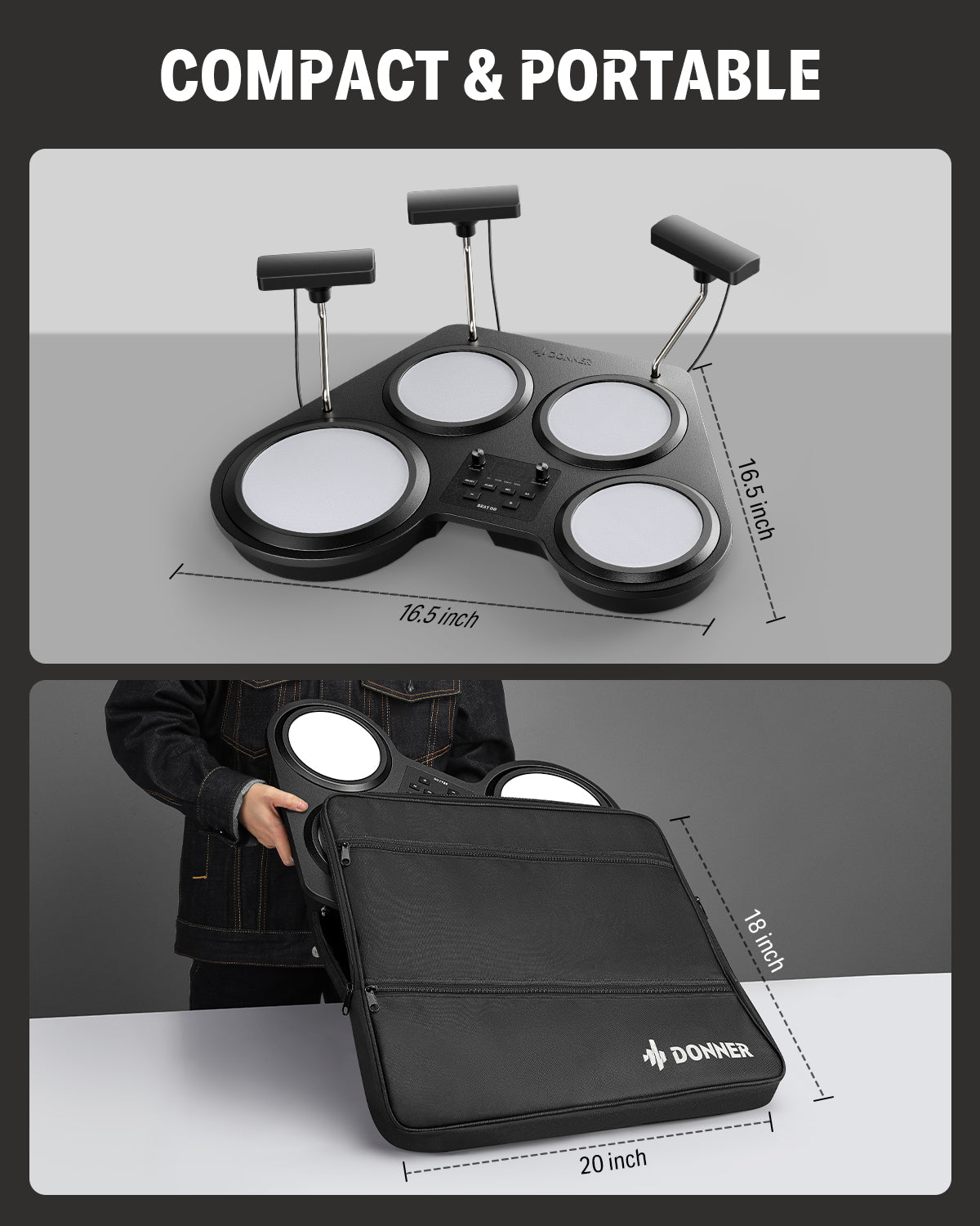 Donner Beat Go Electronic DrumSet