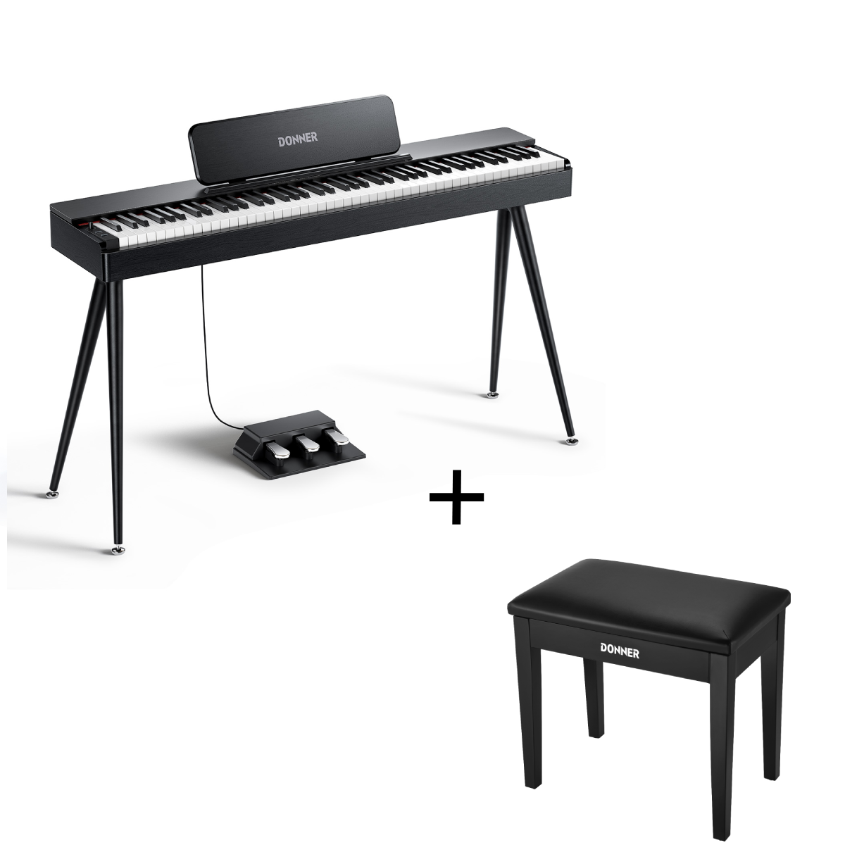 Donner OURA™ S100 88-Key Graded Hammer Action Weighted Digital Piano-Black##