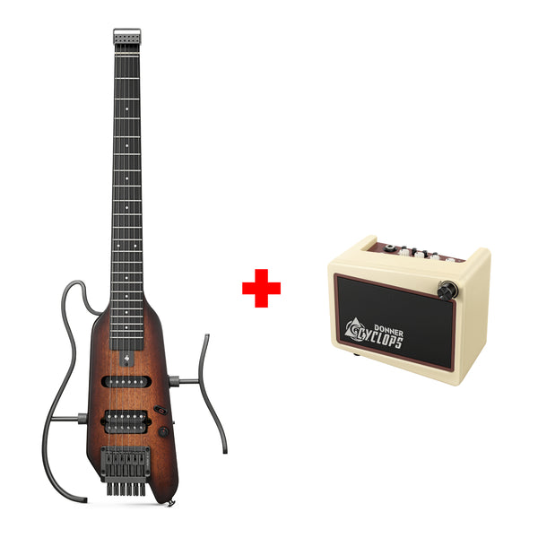 Donner HUSH™ X Electric Guitar-Sunburst##