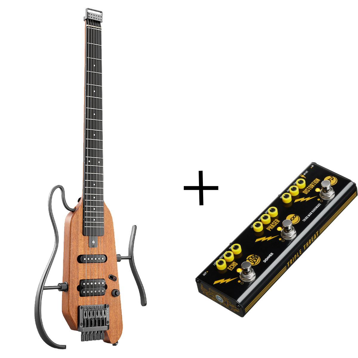 【OPEN BOX】Donner HUSH X Electric Travel Guitar