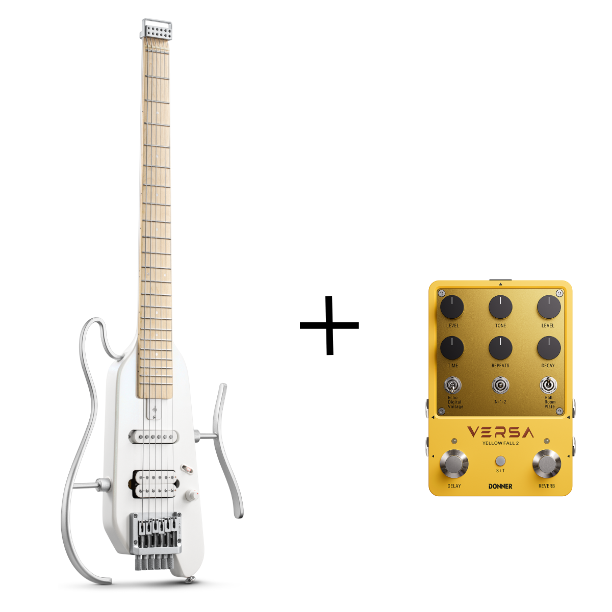 【OPEN BOX】Donner HUSH X Electric Travel Guitar