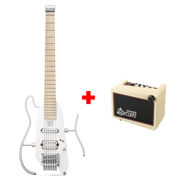 Donner HUSH™ X Electric Guitar-White##