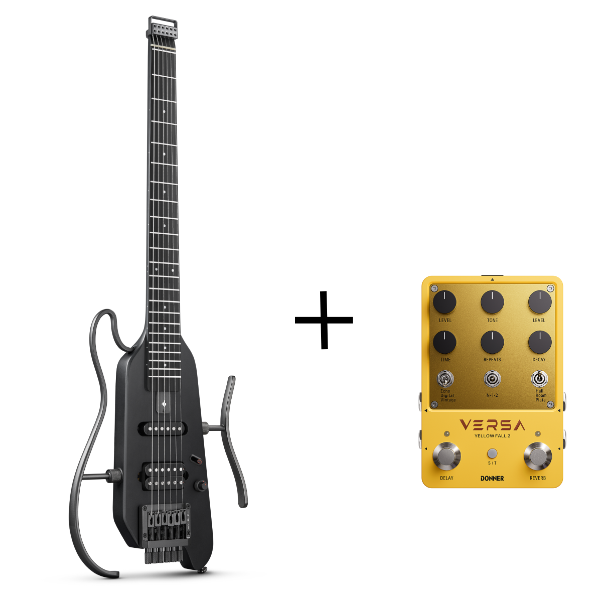 【OPEN BOX】Donner HUSH X Electric Travel Guitar