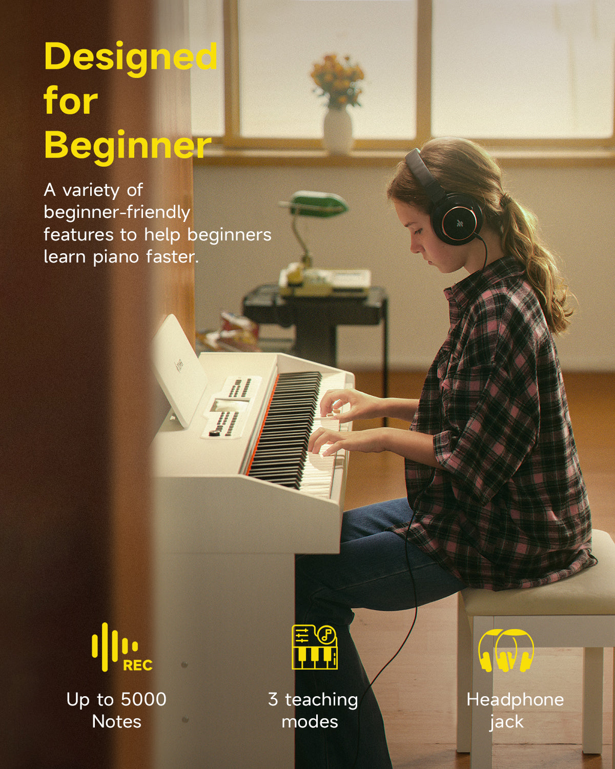 Donner DDP-95 Weighted Digital Piano-White##