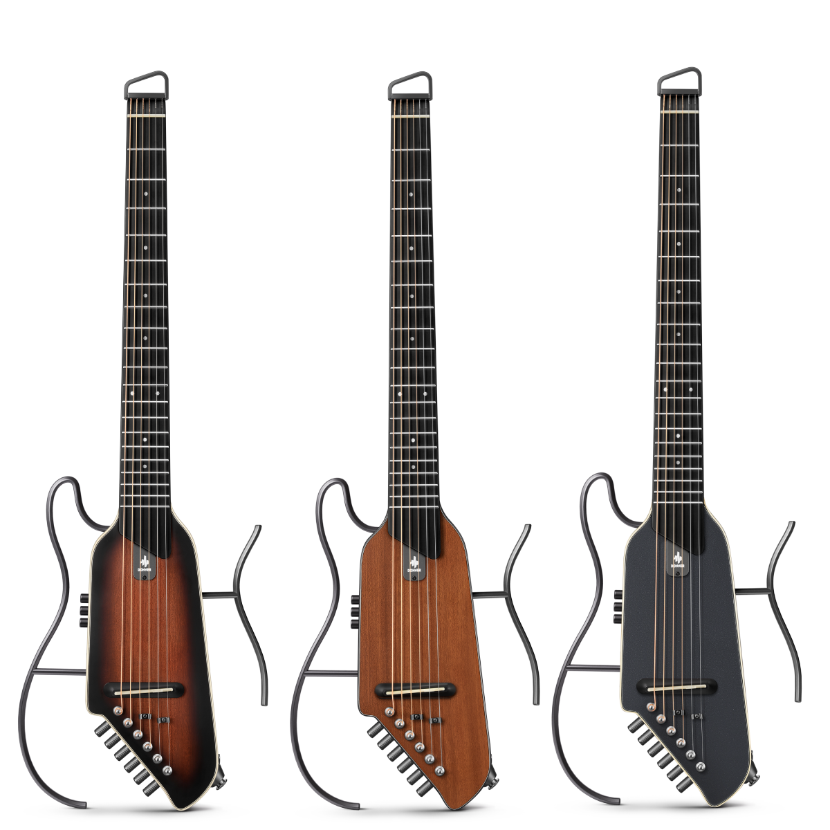 Donner HUSH Silent Guitar 専用ケース付き HUSH-I Acoustic-Electric Guitar Kit for Travel Silent Practice Donner