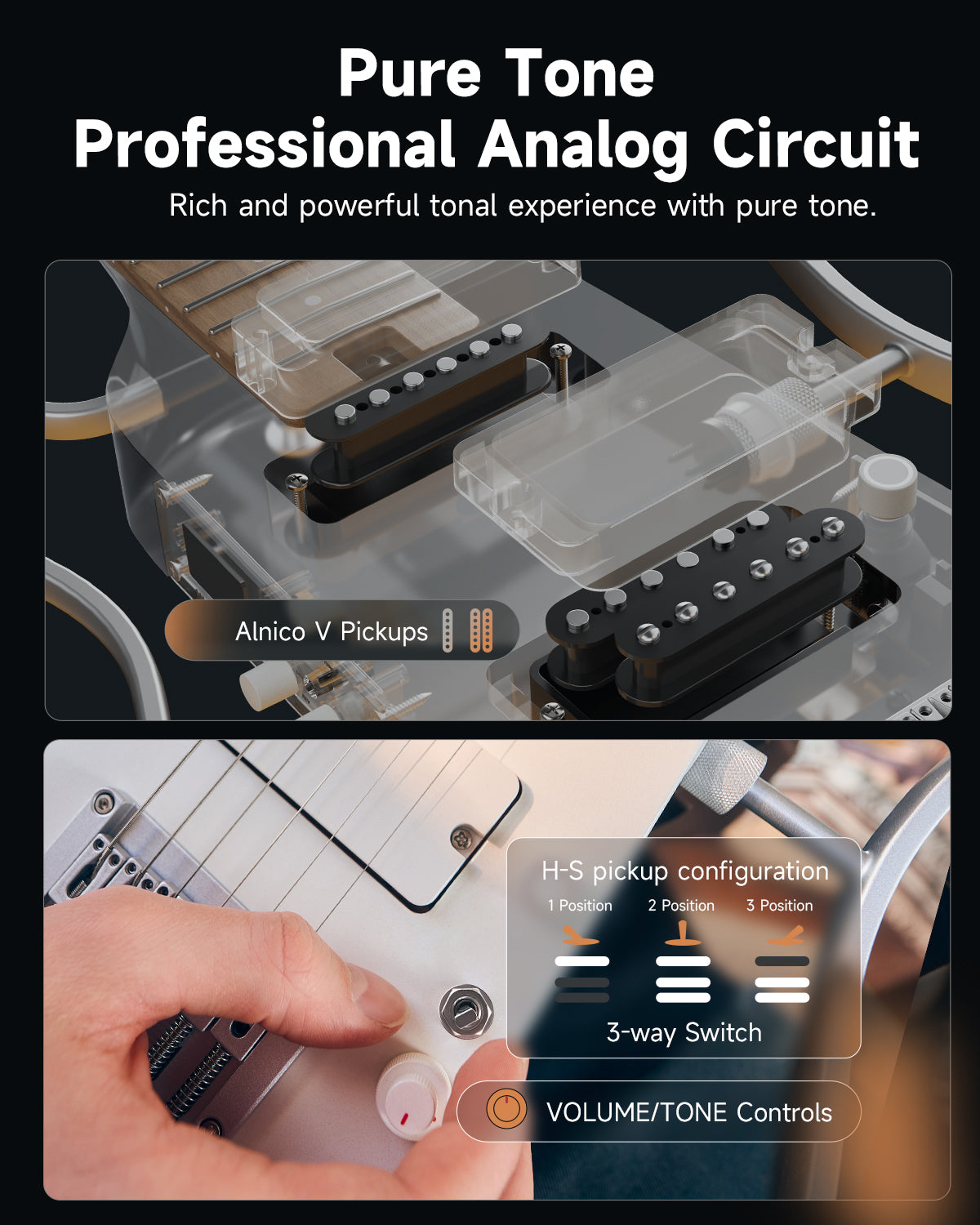 Donner HUSH-X PRO Multi-Effect Travel Guitar Kit