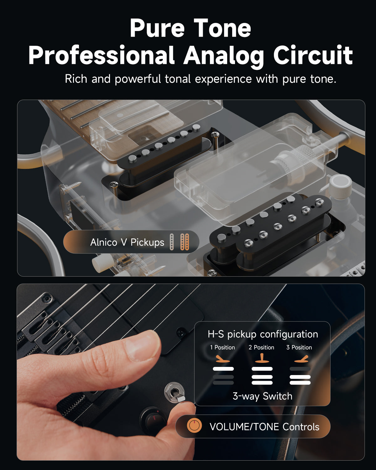 Donner HUSH-X PRO Multi-Effect Travel Guitar Kit