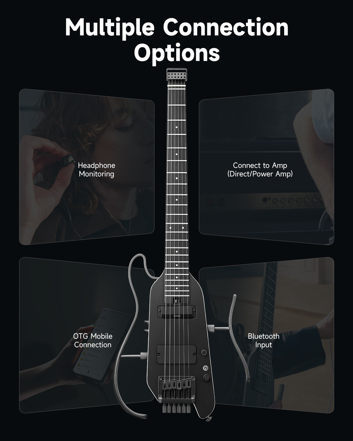 Donner HUSH-X PRO Multi-Effect Travel Guitar Kit