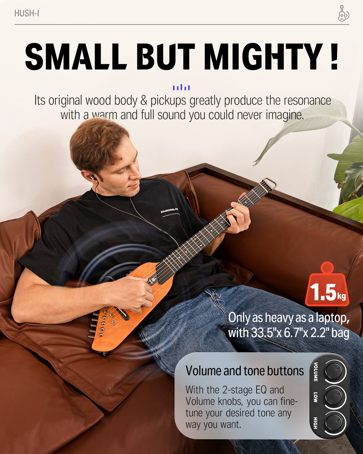 【OPEN BOX】Donner HUSH™ I Acoustic-Electric Travel Guitar