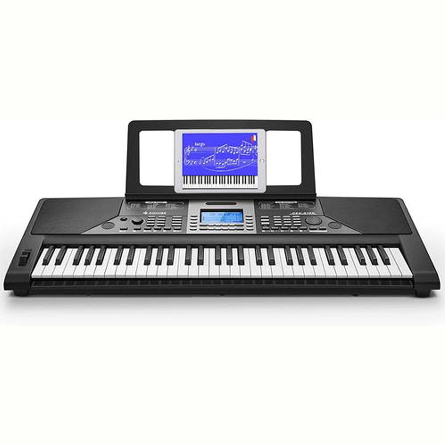 Donner DEK-610P 61 Key Full-Size Force-Sensitive Electronic Keyboard with MIDI Mixer Function LCD Display