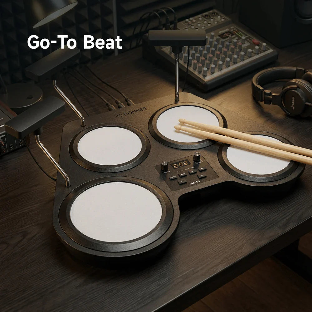 Donner Beat Go Electronic Drum Set – Portable Beginner Drum Kit