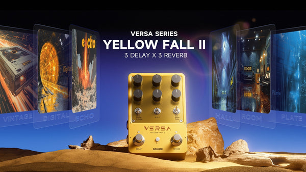 Discover the Donner Versa - Yellow Fall II Delay & Reverb Pedal