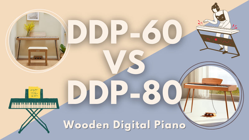 Donner DDP-80 Digital Piano: Wood Design, Hammermechanik