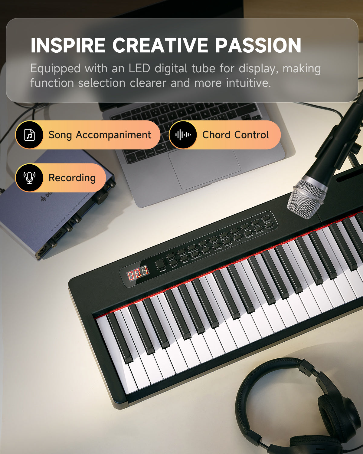 Donner DEP-08 Velocity-Sensitive Digital Piano
