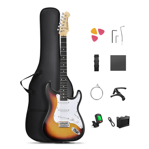 Donner DST-80 Electric Guitar Beginner Kit with Amp-Sunburst##