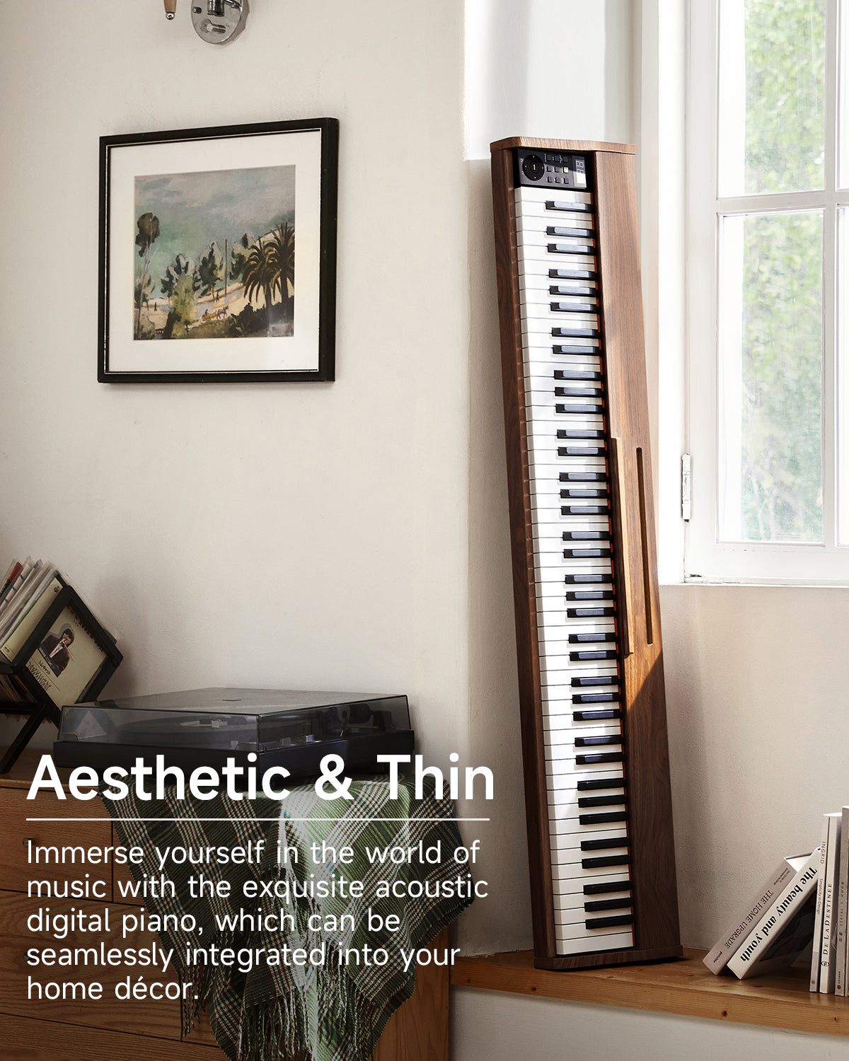 Donner DEP-1S Velocity-Sensitive Digital Piano-Antique Brown##