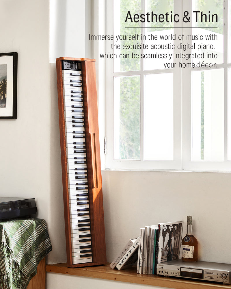 Donner DEP-1S 88 Key Velocity-Sensitive DIgital Piano With Stand Wooden Style Piano