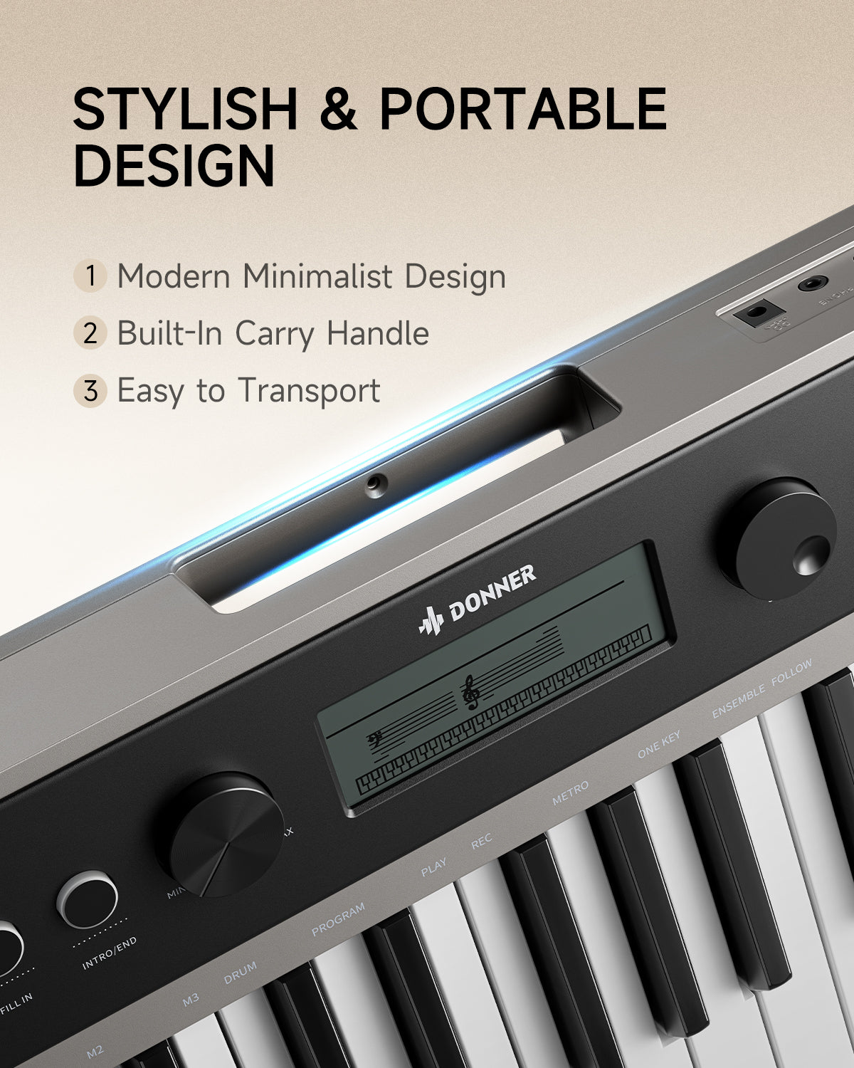 Donner SD-15 61-Key Electronic Keyboard Set