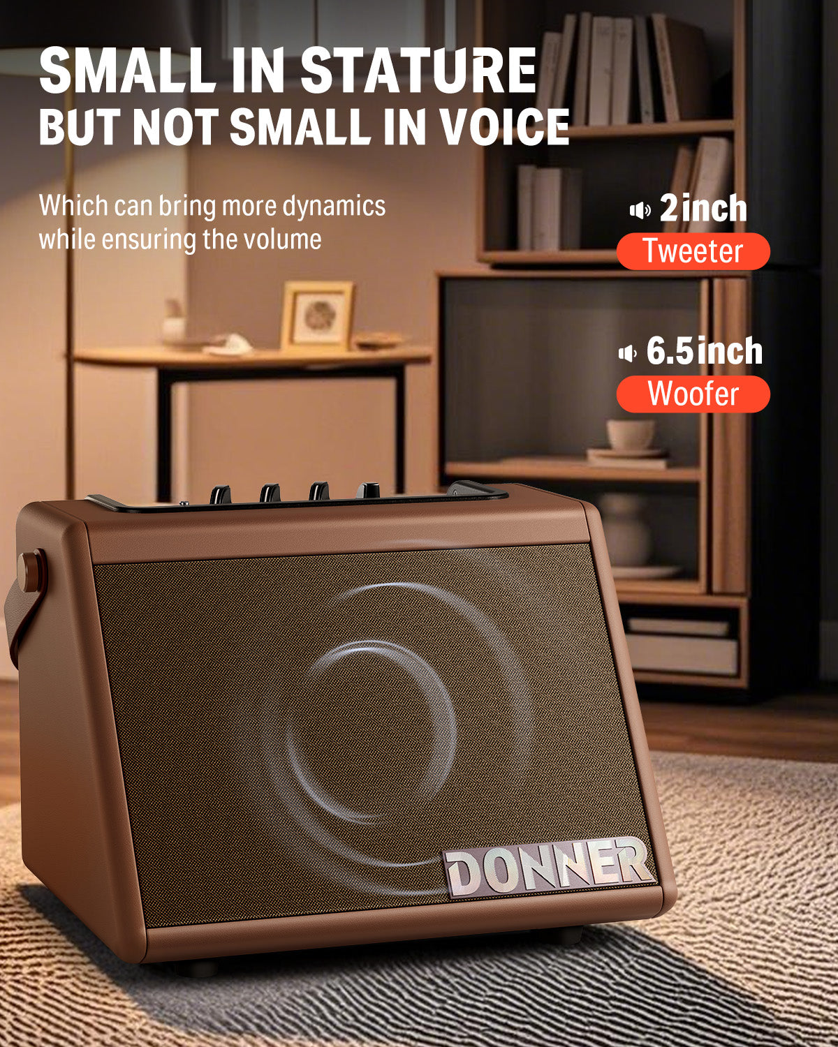 Donner DDA-20 Electric Drum Amplifier-Brown##