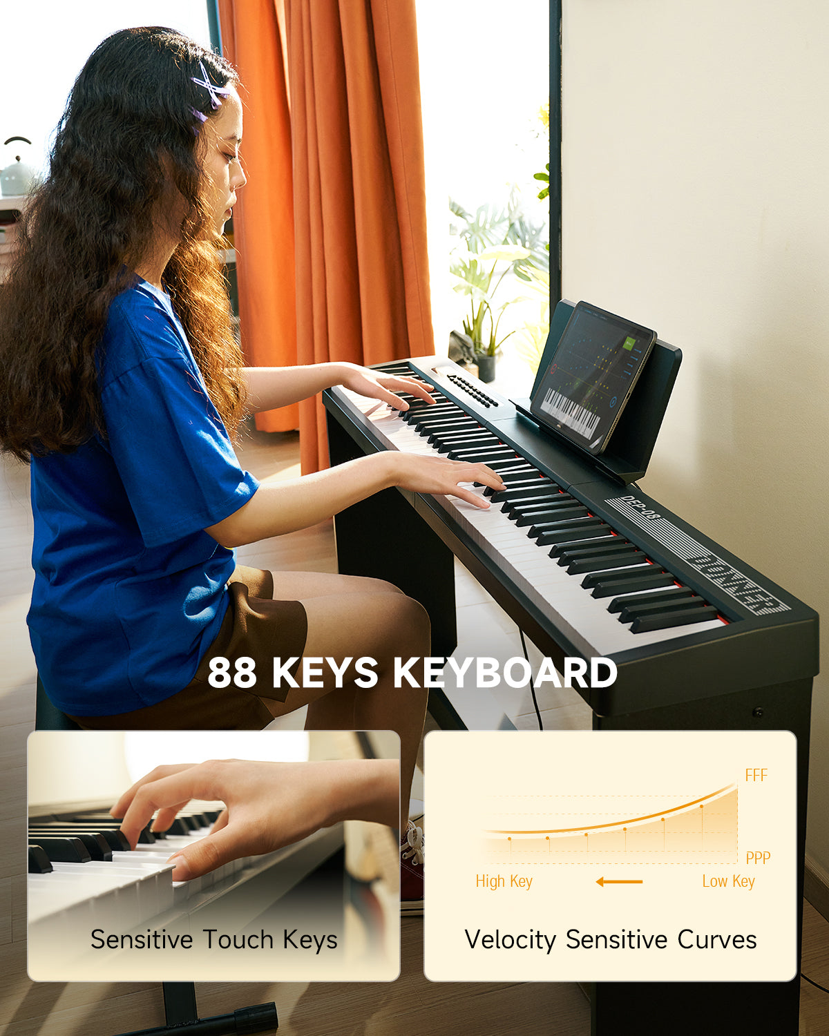 Donner DEP-08 Velocity-Sensitive Digital Piano