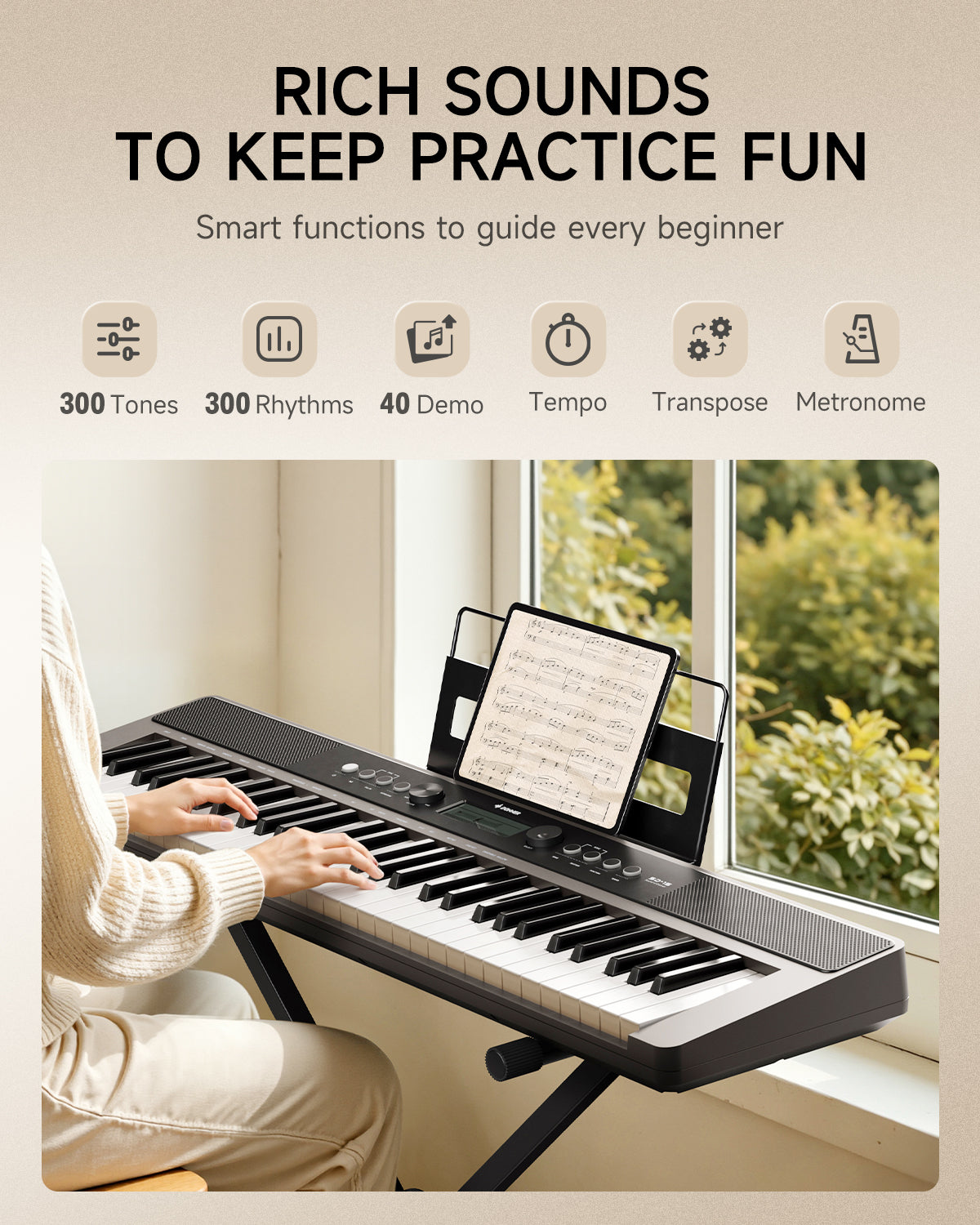 Donner SD-15 61-Key Electronic Keyboard Set