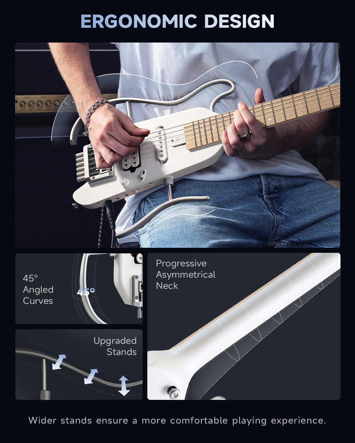 HUSH-X Porable Electric Guitar Kit for Travel Donner