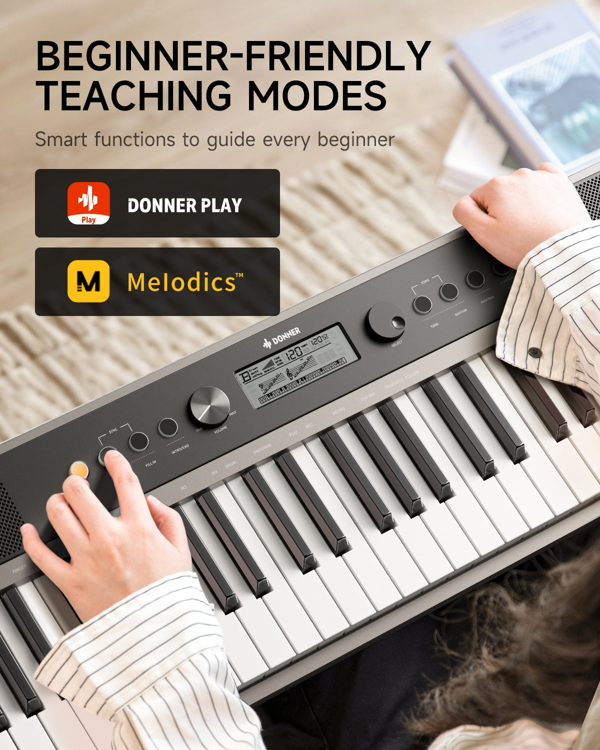 Donner SD-15 61-Key Electronic Keyboard Set