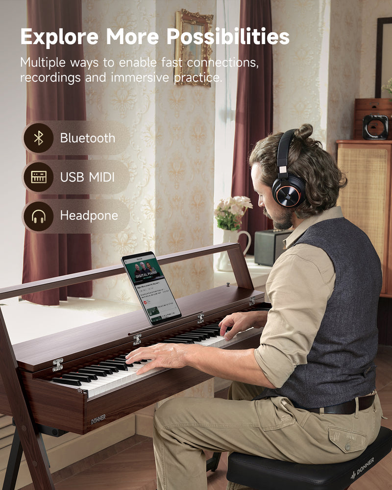Donner OURA™ R300 88-key Graded Hammer Action Weighted Home Digital Piano