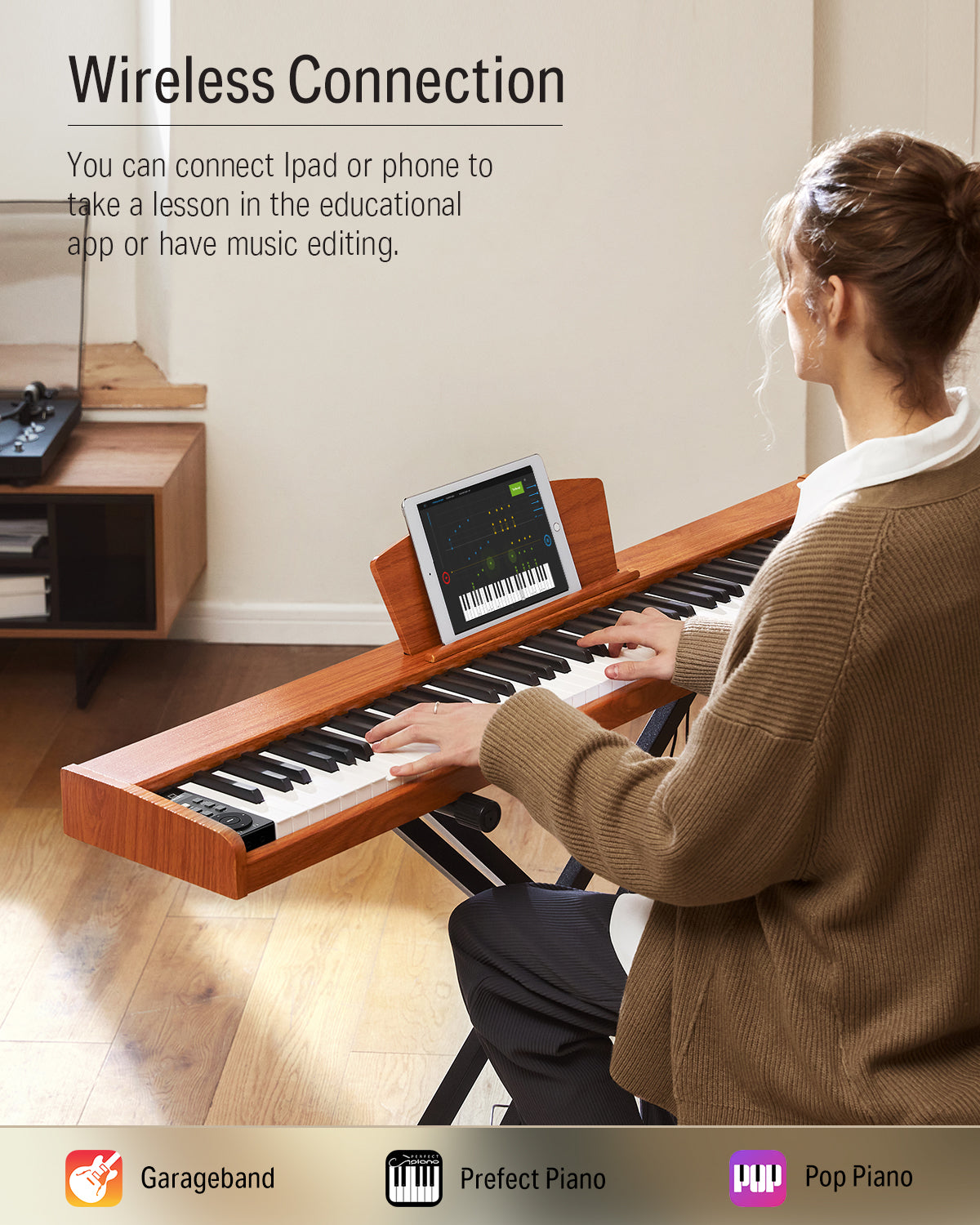 Donner DEP-1S 88 Key Beginner Digital Piano Kit-Natural##
